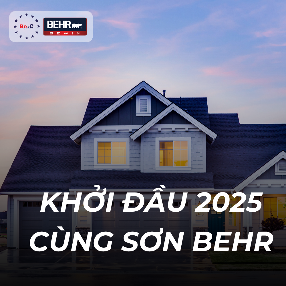 Khởi đầu năm mới 2025 cùng màu sơn thời thượng từ Behr