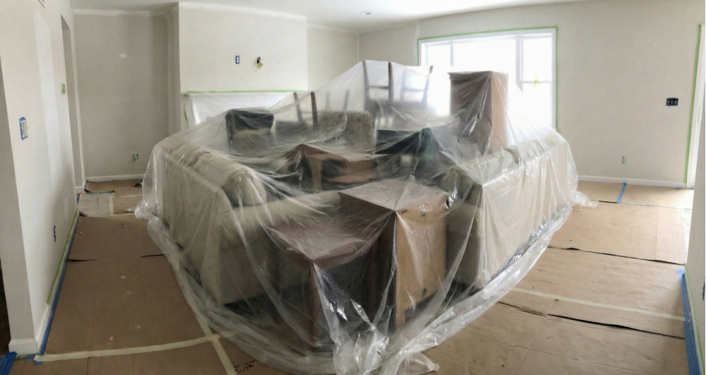 Làm Sao Để Sơn Nhà Sát Tết Mà Không Lo Văng Bẩn Vào Bàn Ghế, Sàn Gỗ?