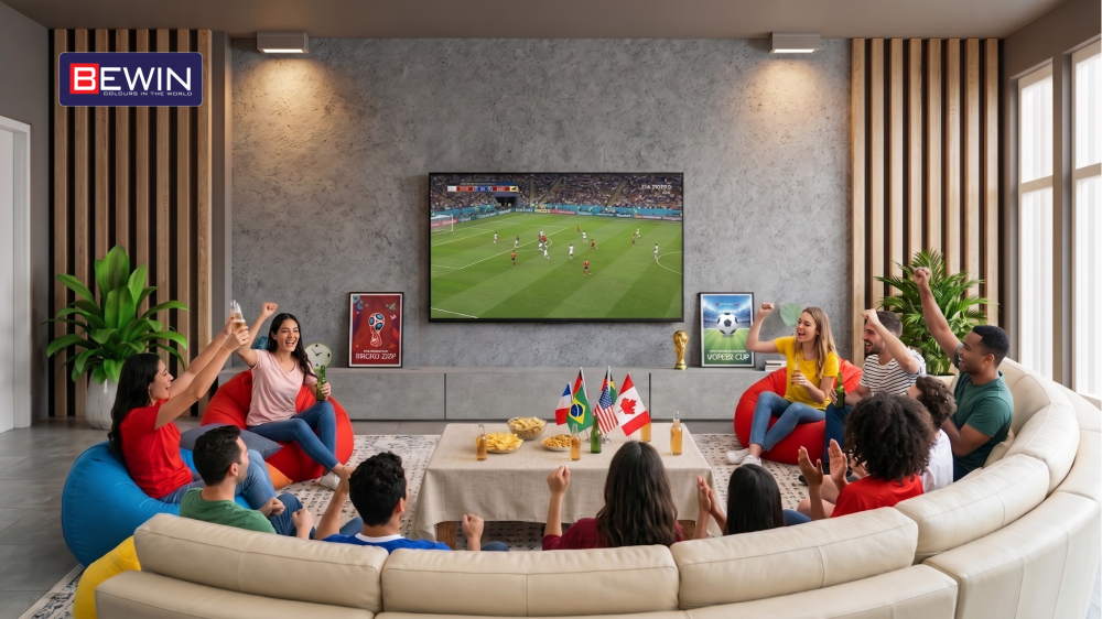 HƯỚNG DẪN TRANG TRÍ PHÒNG KHÁCH THÀNH “KHÁN ĐÀI” WORLD CUP 2026