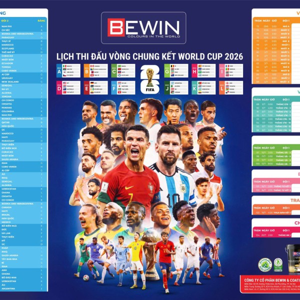 Lịch World Cup 2026 Mới Nhất – Gắn Kết Đam Mê Cùng Sơn Bewin