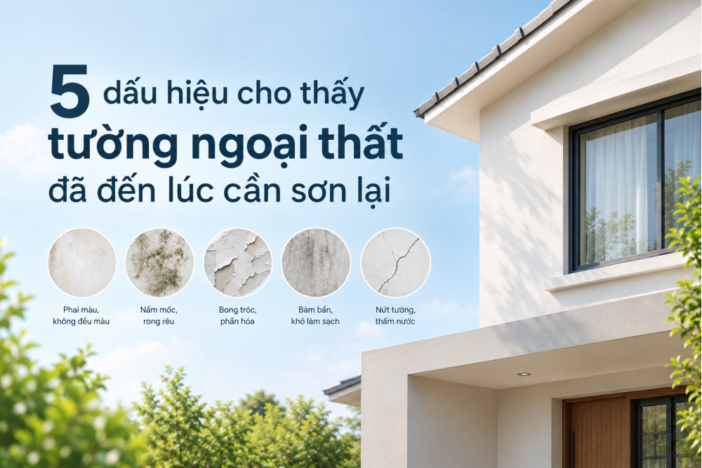 5 DẤU HIỆU CHO THẤY TƯỜNG NGOẠI THẤT ĐÃ ĐẾN LÚC CẦN SƠN LẠI