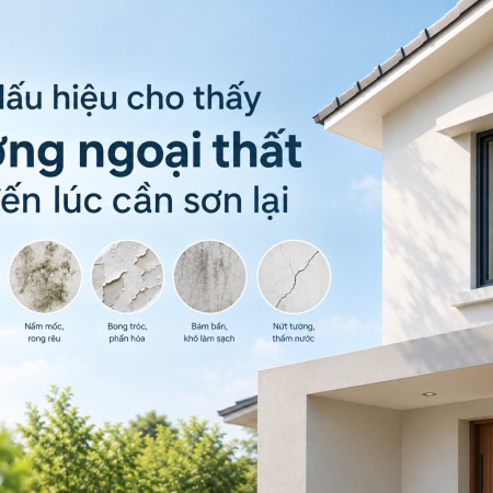 5 DẤU HIỆU CHO THẤY TƯỜNG NGOẠI THẤT ĐÃ ĐẾN LÚC CẦN SƠN LẠI