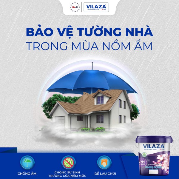 Giải pháp sơn giúp hạn chế ẩm mốc cho nhà ở trong mùa nồm