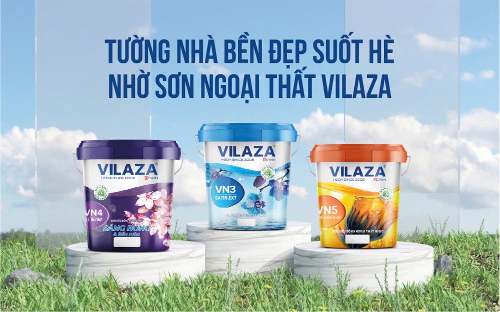 TƯỜNG NHÀ BỀN ĐẸP SUỐT HÈ NHỜ SƠN NGOẠI THẤT VILAZA