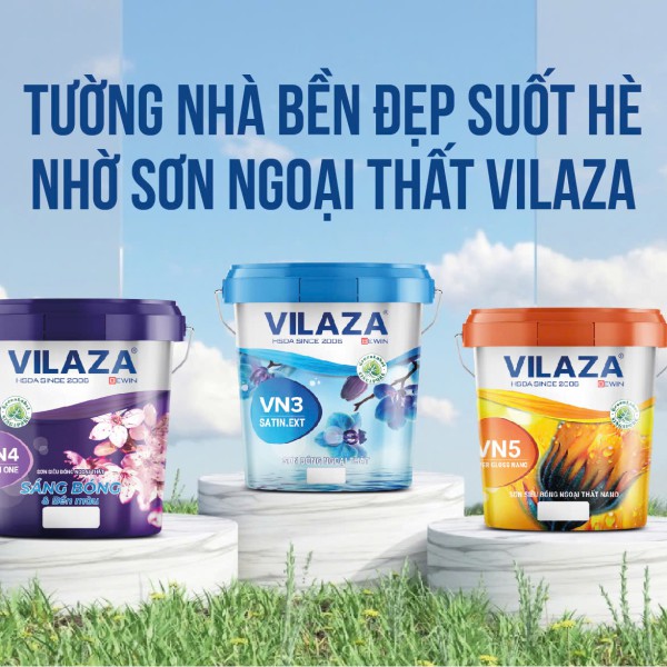 TƯỜNG NHÀ BỀN ĐẸP SUỐT HÈ NHỜ SƠN NGOẠI THẤT VILAZA TƯỜNG NHÀ BỀN ĐẸP SUỐT HÈ NHỜ SƠN NGOẠI THẤT VILAZA